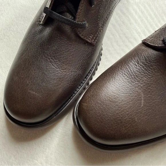 Cole Haan 2.ZeroGrand C26227 Brown Pebbled Leather Chukka  display picture 3